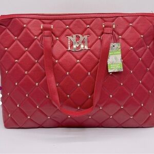 Badgley Mischka Red Quilted
Tote Bag Red NWT